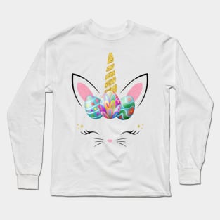 Unicorn Easter T Shirt Girl Easter Bunny bunnicorn Long Sleeve T-Shirt